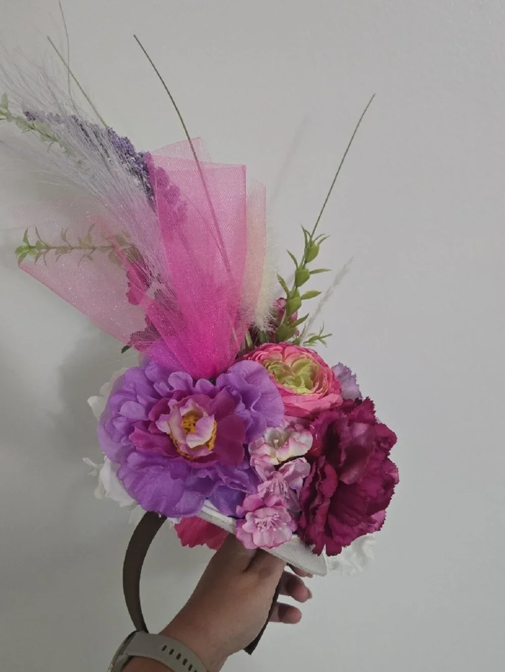 Homemade Kentucky Derby Fascinator Headband.